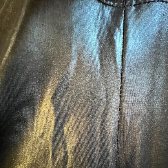 See You Monday-Made In the USA-Shiny Black Leggings with leg zippers-Small - Picture 7 of 7